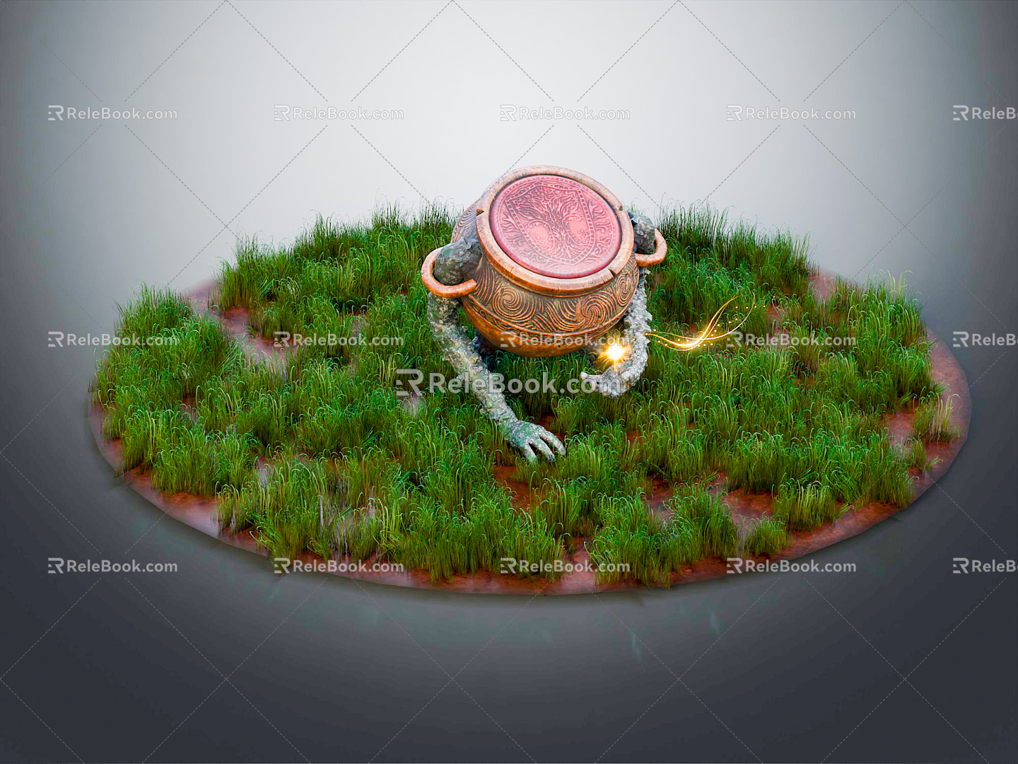 Modern Grassland Green Grassland 3d model