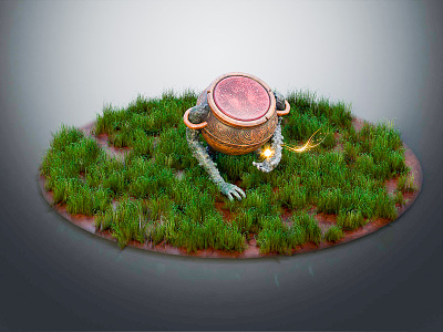 Modern Grassland Green Grassland 3d model