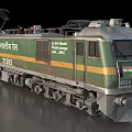 Indian Railways Train 31393 With Green And Yellow Stripes Design