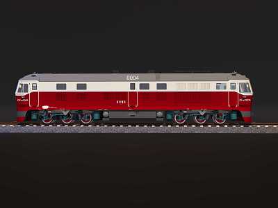 Locomotive DF4D Diesel Locomotive Dongfeng Locomotive 3d model