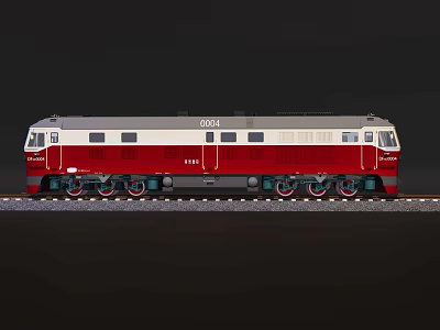 Locomotive DF4D Diesel Locomotive Dongfeng Locomotive 3d model