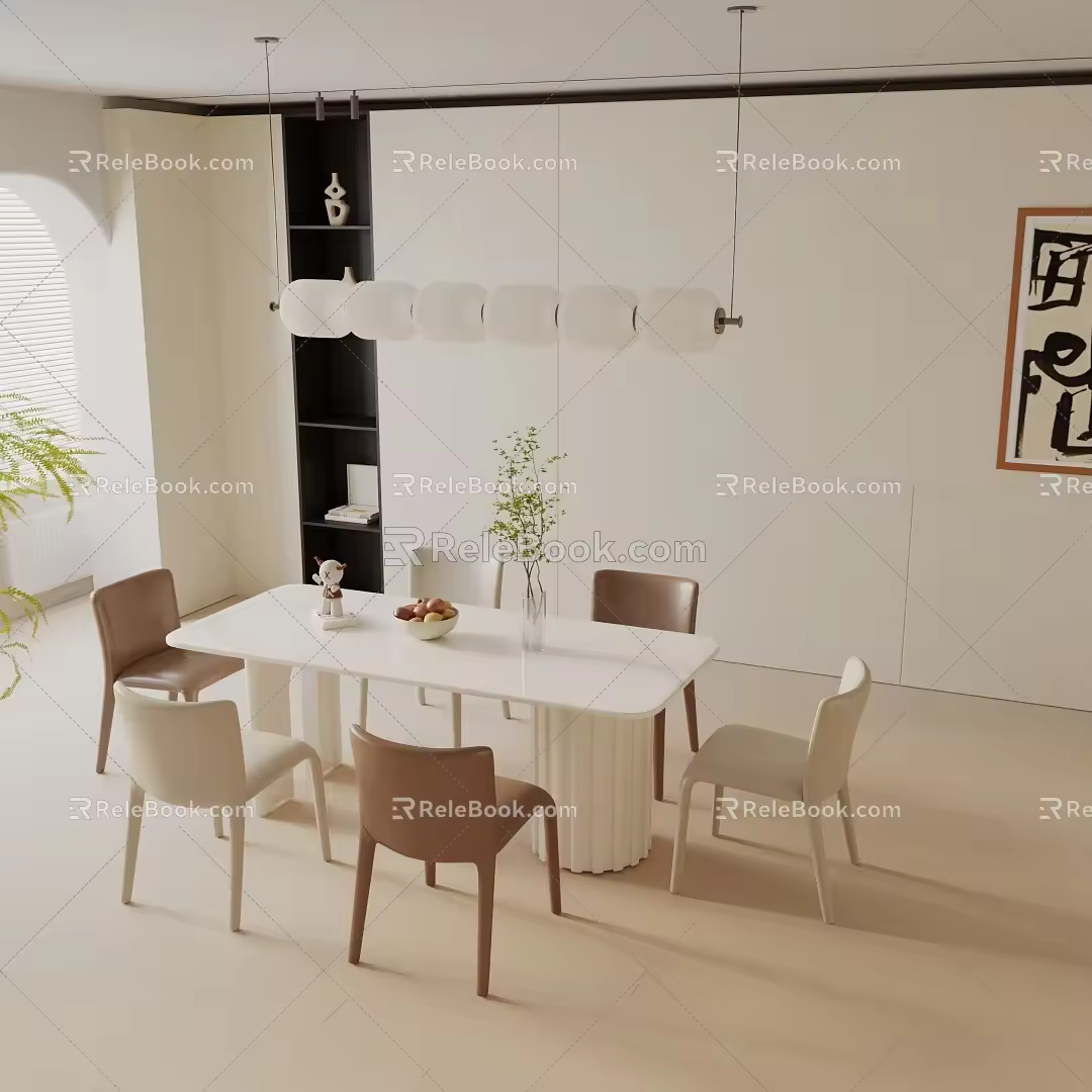 Modern table combination 3d model