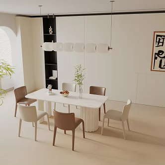 Modern table combination 3d model
