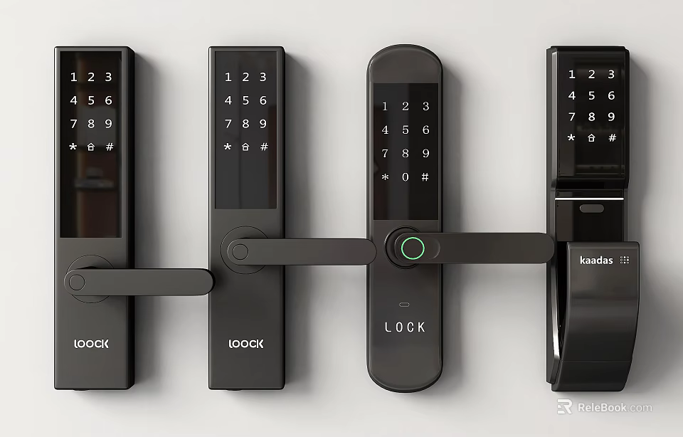 Modern Smart Locks With Numeric Keypad And Handle Design Features 3d model 