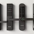 Modern Smart Locks With Numeric Keypad And Handle Design Features