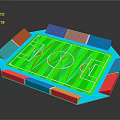 Football Field Football Field Stadium Sports Ground Gymnasium Architecture Landscape Outdoor Architecture 3d model