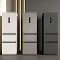 Haier Three Door Refrigerators in Different Colors White Gray Dark Gray with Modern Minimalist Design