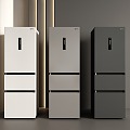 Modern refrigerator three-door refrigerator three-door refrigerator 3d model