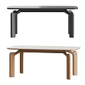 Antique Style Elephant Leg Table Silent Style Table Cream Style Table Solid Wood Table Rock Plate Table 3d model