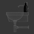 White Oval Bathroom Basin With Modern Faucet On Wooden Countertop And Accessories