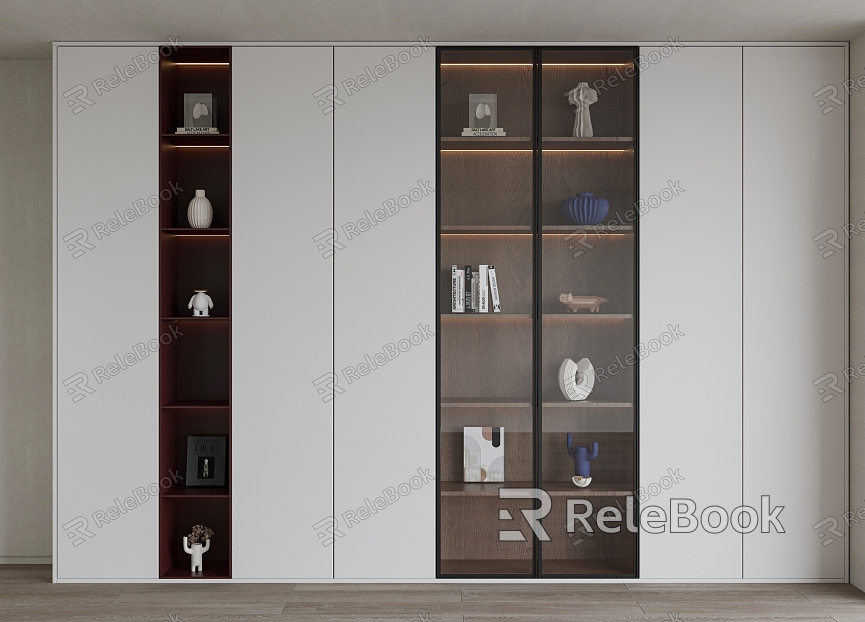 Modern Bookcase Decorative Cabinet model