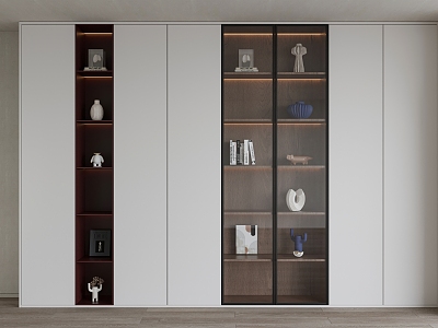 Modern Bookcase Decorative Cabinet model