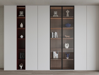 Modern Bookcase Decorative Cabinet 3d model