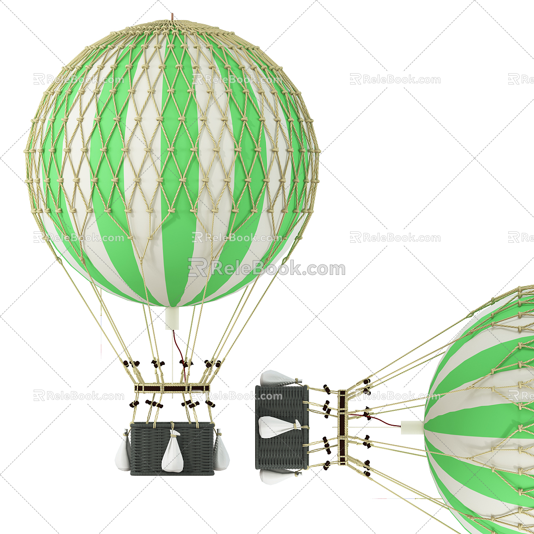 Modern Hot Air Balloon 3d model