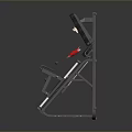 Professional Strength Training Fitness Machine With Metal Frame And Red Adjustment Part