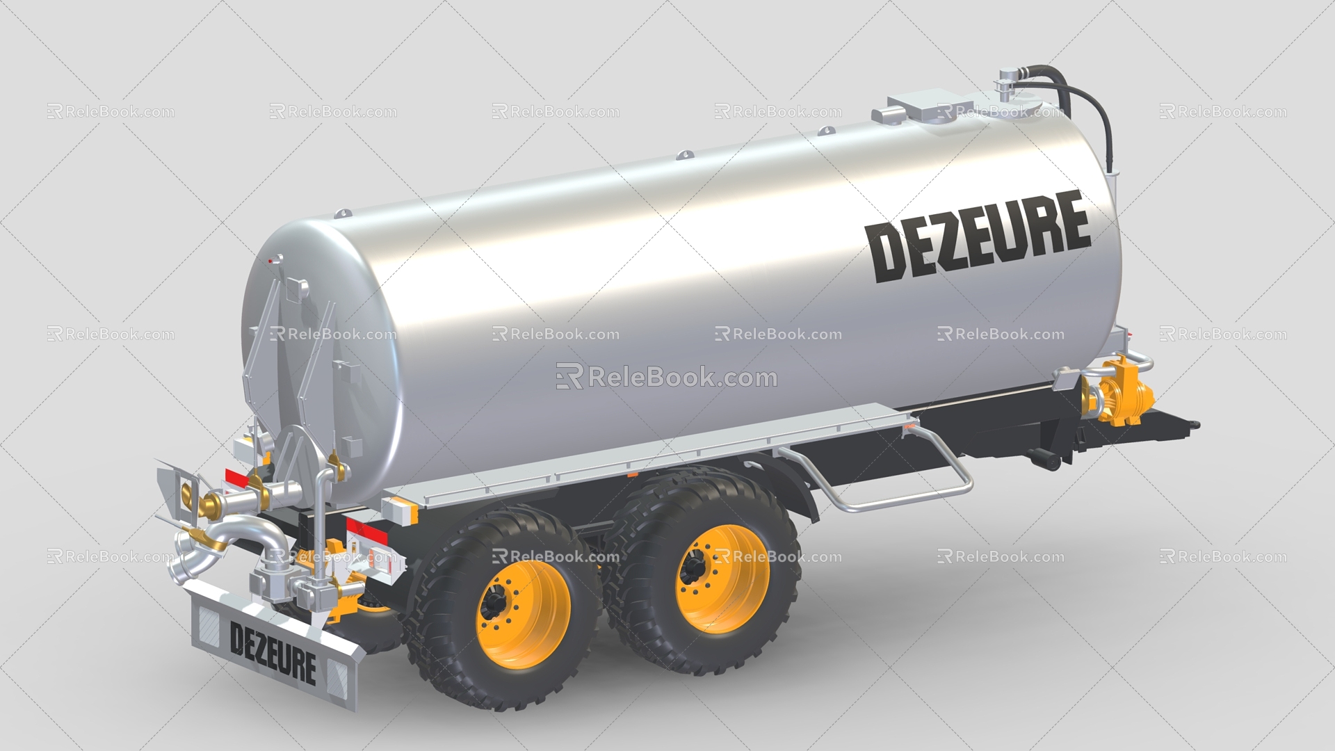 Conveyor industrial equipment gas pipe truck gas transporter container 3d model