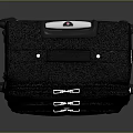 Durable Black Travel Suitcase With Telescopic Handle And Rolling Wheels 3d model