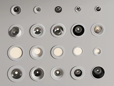 Modern Downlights And Spotlights With Various Sleek Designs For Home Interior Lighting 3d model