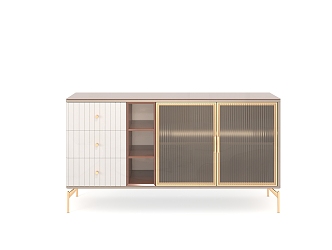 Light Luxury Sideboard 3d model