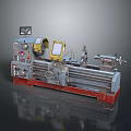 Industrial Lathe Equipment With Control Panel Rotating Spindle And Sturdy Base