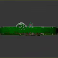 Miniature Furniture Set With Small House Green Fence Tree Red Logs And Stones