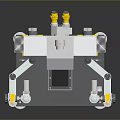 Precision Industrial Mechanical Device With Metal Structure And Yellow Silver Components