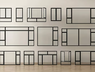 modern windows glass windows casement windows floor-to-ceiling windows bay windows doors and windows 3d model