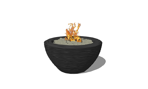 Modern stove courtyard brazier 3d model