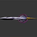 Mystical Crescent Star Magic Staff With Purple Handle Yellow Accents And Central Gemstone