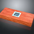 Modern Electronic Device With Rectangular Wooden Case And Digital Display Screen