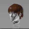 Human Mannequin Head With Short Red Hair And Braided Details