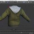 Cotton Jacket Leather Jacket Thick Jacket Clothes Down Jacket Fashion Jacket Casual Jacket Low Face Number Low Model Simple Model Game Movie Level Realism 3d model
