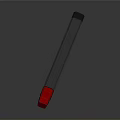 Modern Black Red Tip Pen Style Daily Life Tool With Silver Metal Body