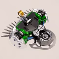 Intelligent robot competitive robot with internal structure 3d model