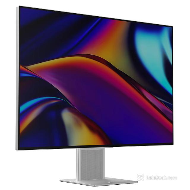Modern Smart Television With Colorful Dynamic Screen And Sleek Stand Design 3d model 