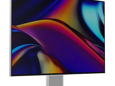 Modern Smart Television With Colorful Dynamic Screen And Sleek Stand Design 3d model