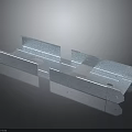 Industrial Mechanical Metal Structural Part With Mounting Holes And Reflective Surface