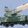 Military Functional Vehicle With Camouflage Paint Multi wheeled Missile Launcher System And Antennas
