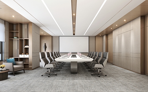 Modern Conference Room Video Conference Room 3d model