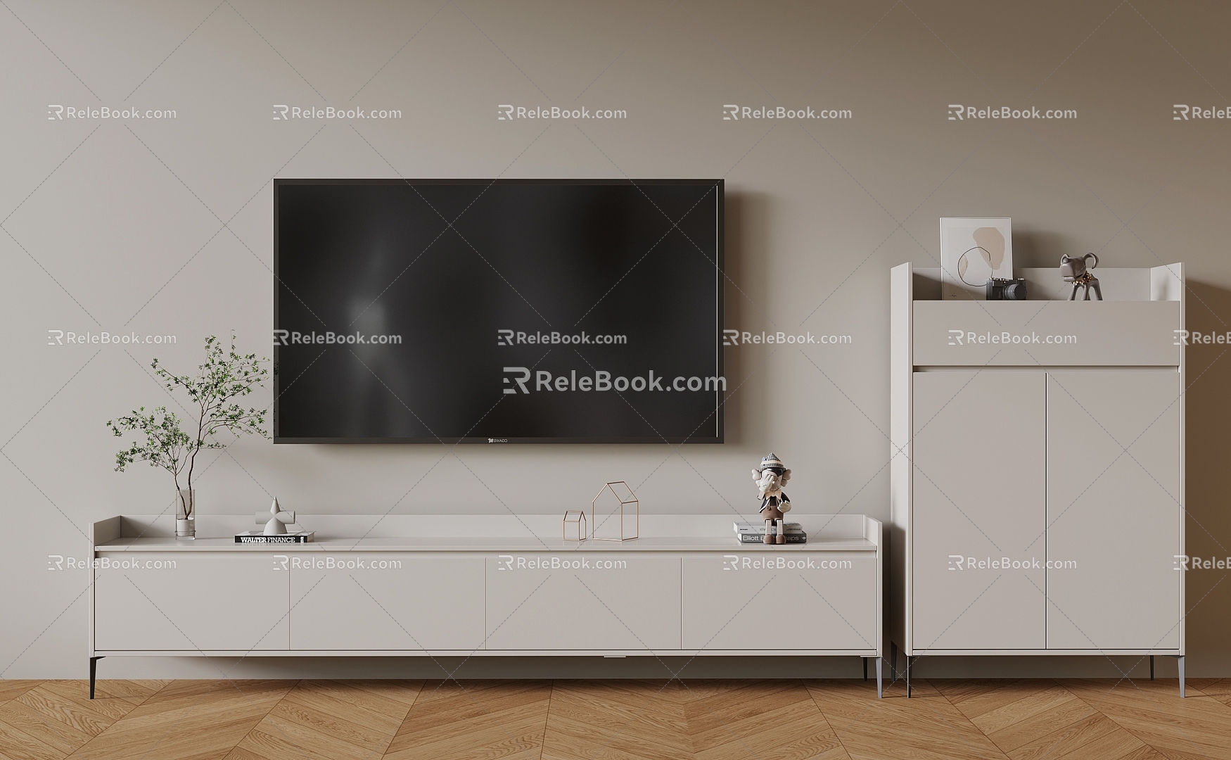 TV Cabinet Side Cabinet 3d model