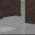 Wooden Tray Table And Cabinet With Door Featuring Simple Design Wood Grain And Decorative Detail