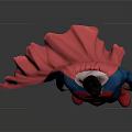 Superman 3D Character Model With Blue Suit Red Cape And Iconic Chest Logo