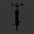 Classic Black Bicycle With Brown Seat And Black Handlebars Vintage Design