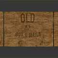 Vintage Wooden Storage Crate With Clear Water Inside And Old Label