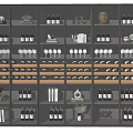 Modern Multi Layered Wine Cabinet With Wine Bottles Glasses And Decorative Books