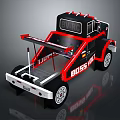 Red Black BOSS UTV Off Road Vehicle Design With Wheels And Chassis Structure