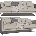 Modern Double Sofa Multi-Person Sofa Three-Person Sofa 3d model
