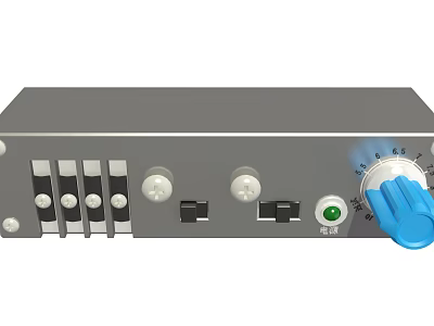 Headphone Speaker Audio Device With Control Panel Knobs Buttons And Power Switch 3d model