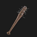 Spiked Wooden Baseball Bat Weapon With Metal Nails and Solid Structure