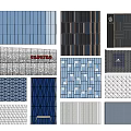 Building Facades With Various Modern Designs Glass Panels And Geometric Textures